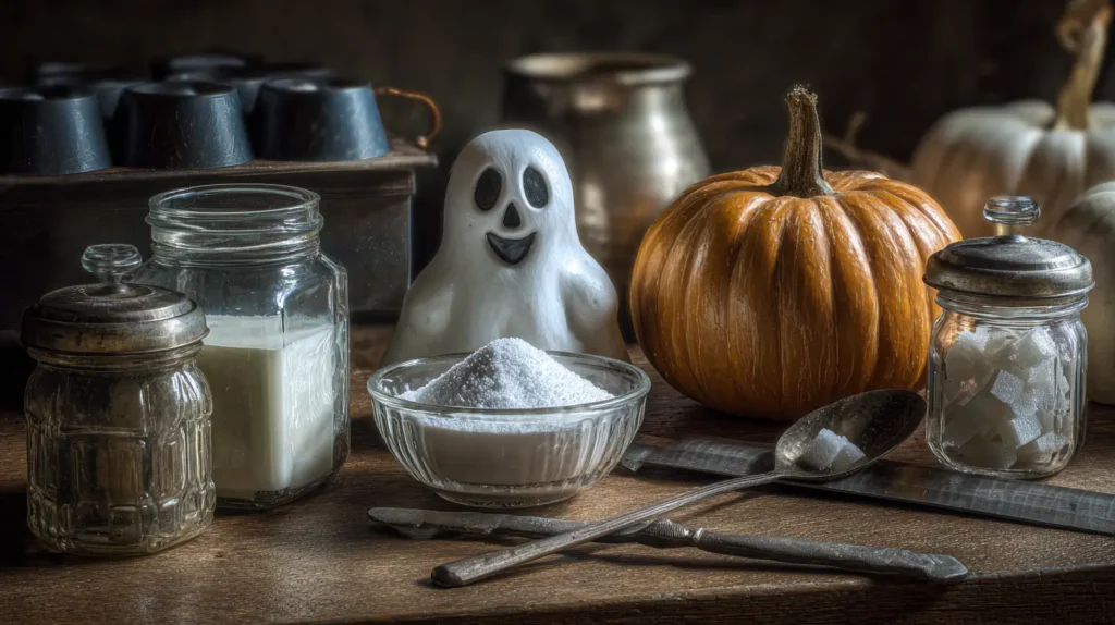 Gelatina de fantasmas de Halloween: receta divertida y fácil para sorprender en tu fiesta : Ingredientes para preparar gelatina de fantasmas de Halloween sobre una mesa de cocina