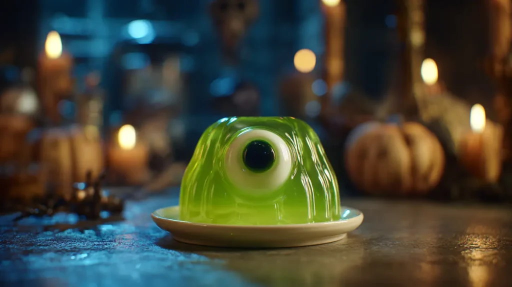 Gelatina de ojos de monstruo receta para Halloween
