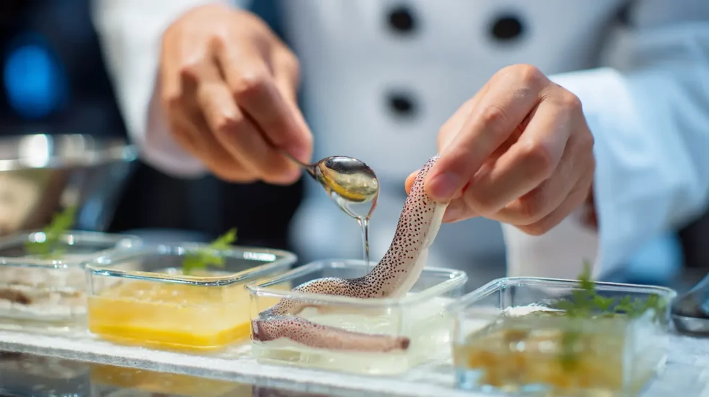 Preparación paso a paso de la gelatina de anguila receta tradicional