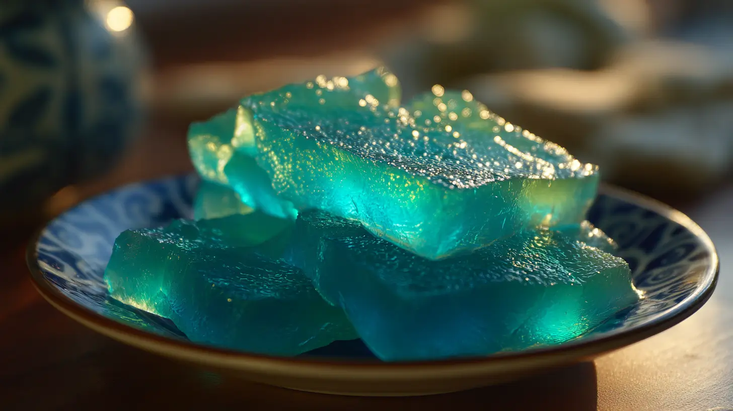 Gelatina de anguila receta tradicional servida al estilo asiático