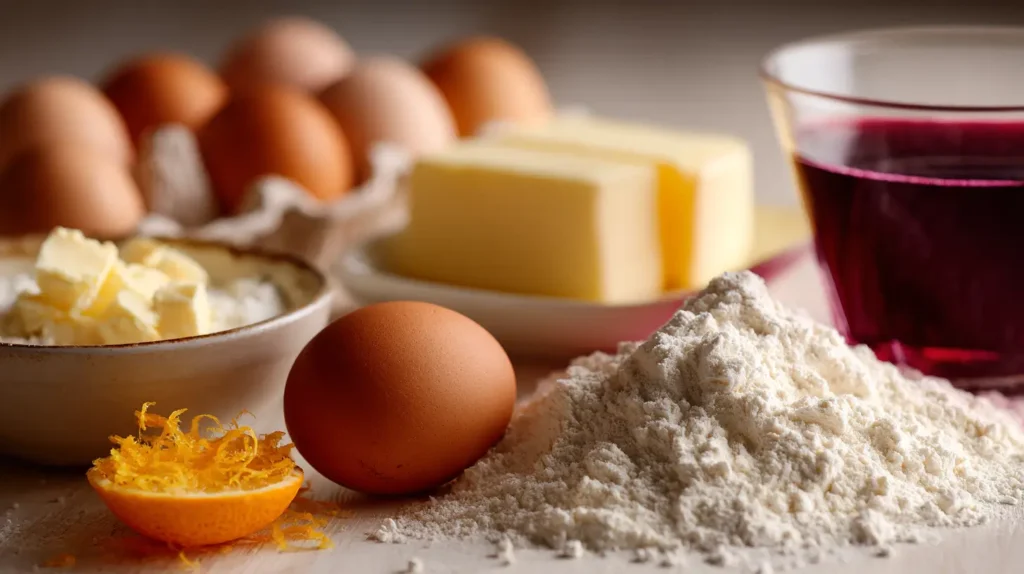 ingredientes para pan de muerto rosa con colorante natural