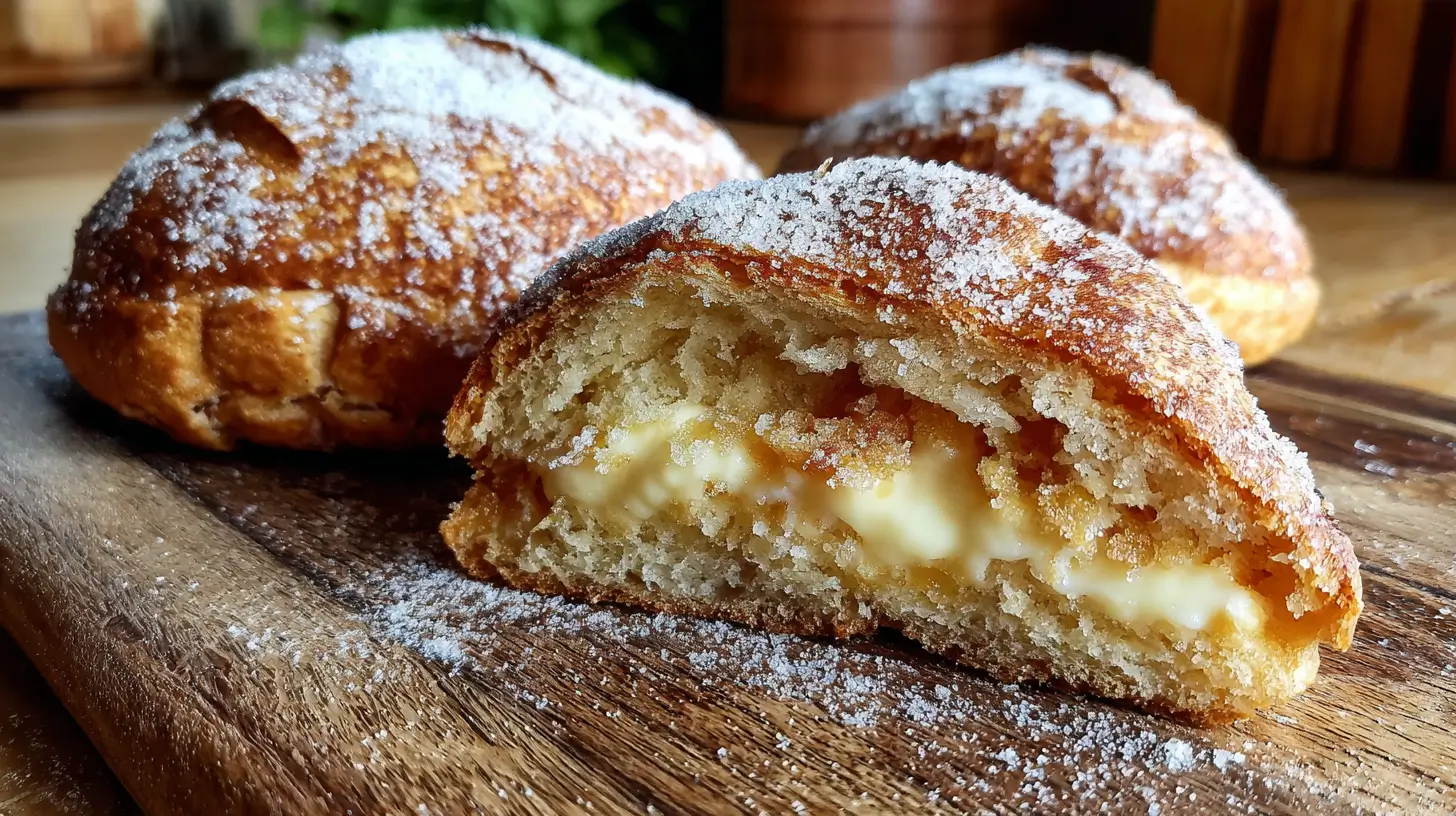Pan de muerto relleno artesanal casero recién horneado