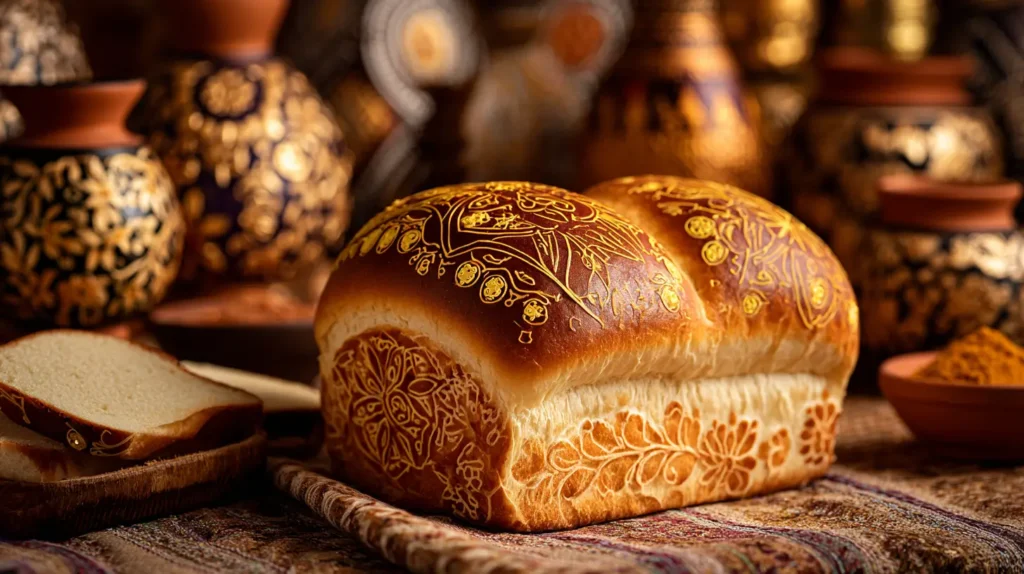 Decoración artesanal mexicana en pan de muerto.