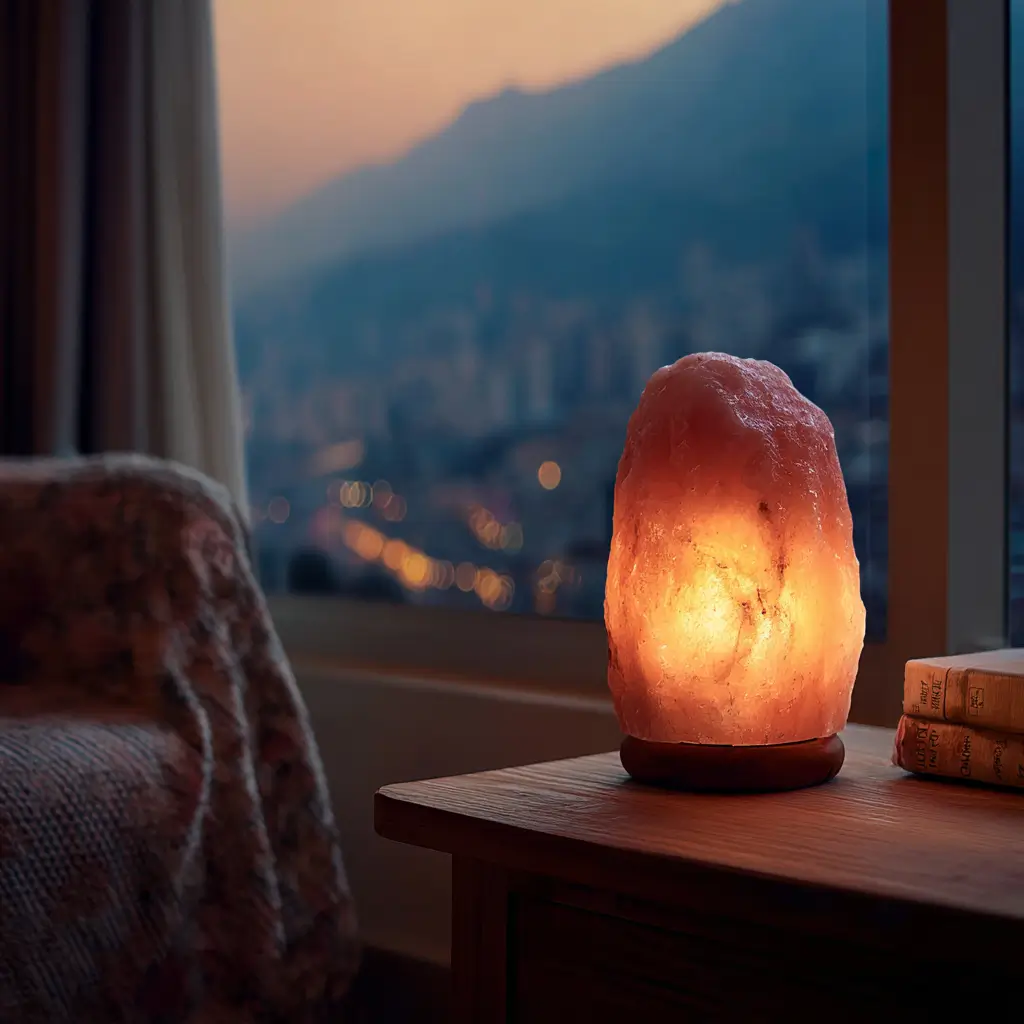 Lámpara de sal rosa del Himalaya y sus beneficios espirituales