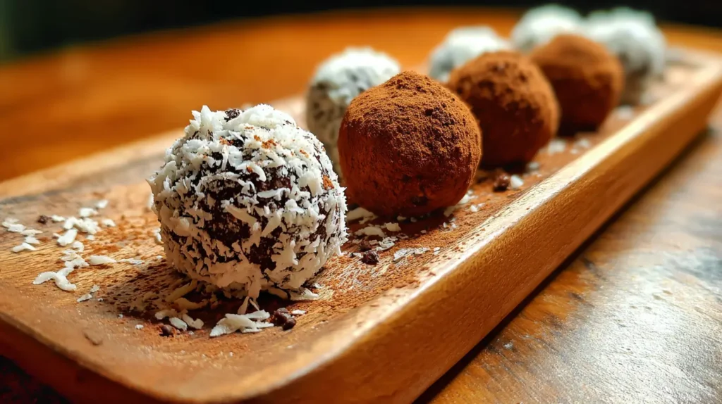 trufas proteicas sin horno y sin azúcar añadido