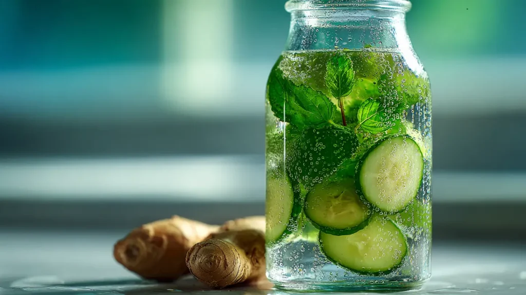 Beneficios del agua detox de jengibre