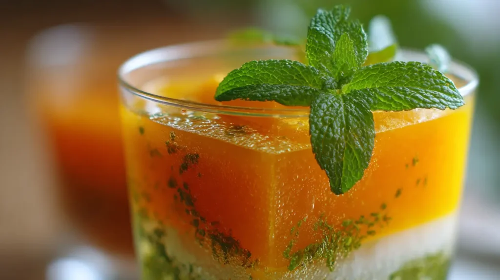 gelatina gourmet de mango y coco