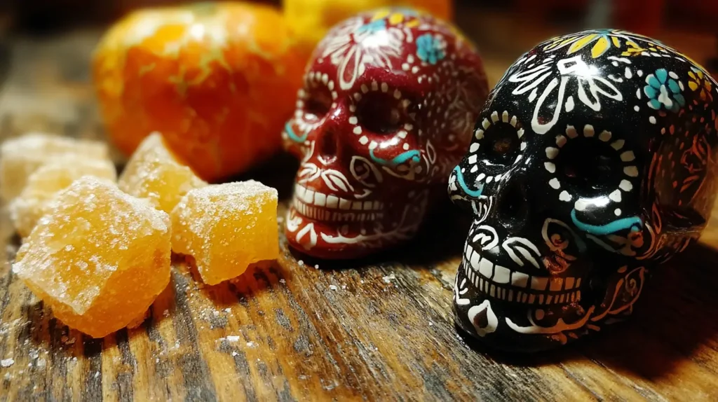 Calaveritas y dulce de calabaza del Día de Muertos