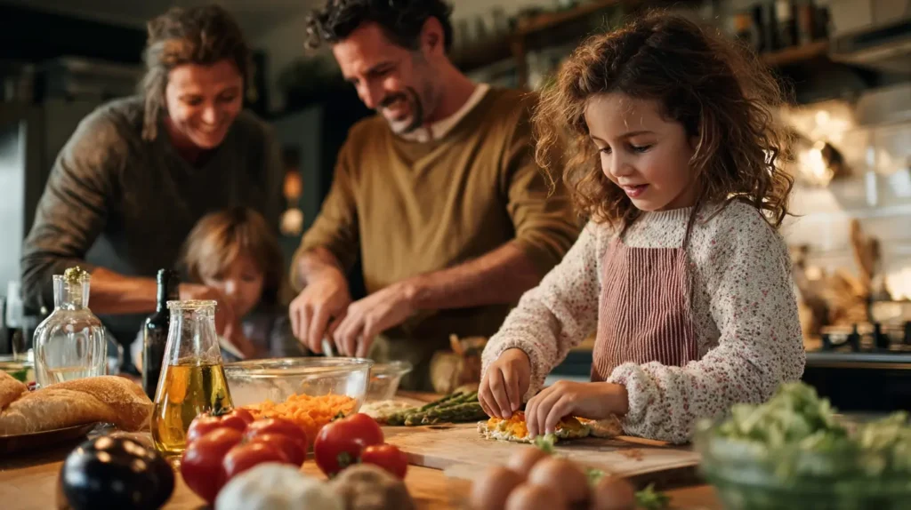 cocinar en familia para reducir el azúcar en la dieta familiar