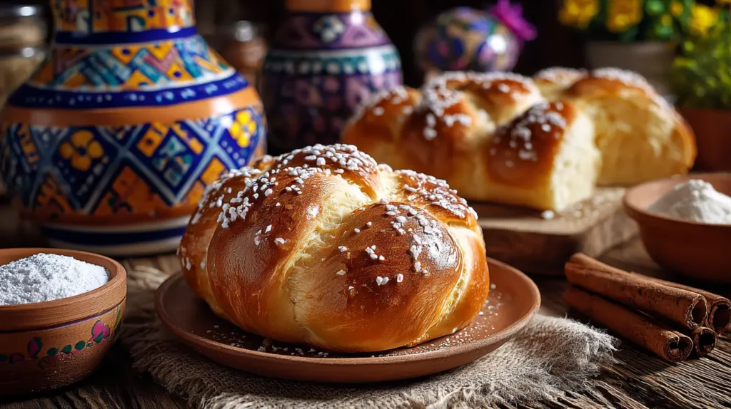 Pan de muerto relleno saludable o sin azúcar tradicional mexicano