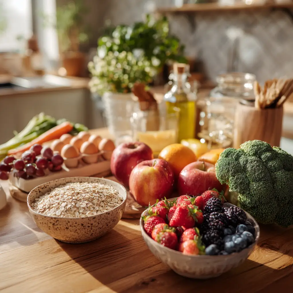 ingredientes naturales para alimentación saludable en familia