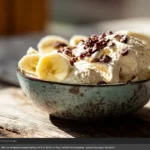 Helado proteico casero con banana y cacao