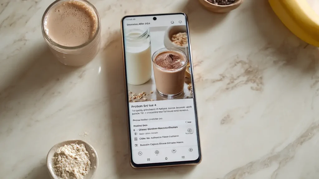 Ingredientes para helado proteico casero