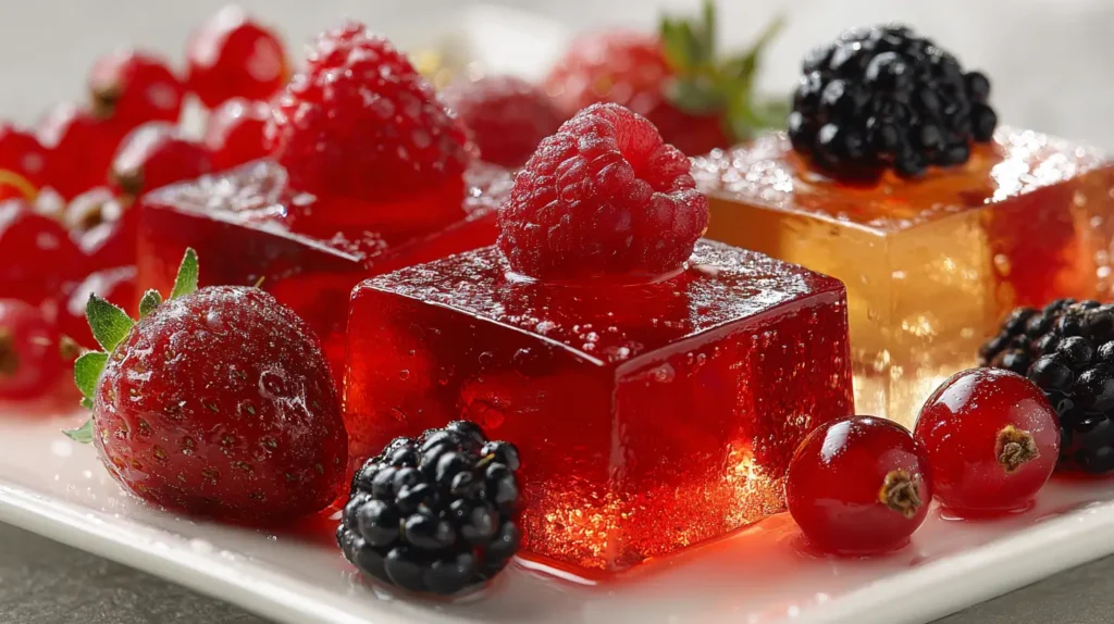 gelatina saludable con colágeno y frutas