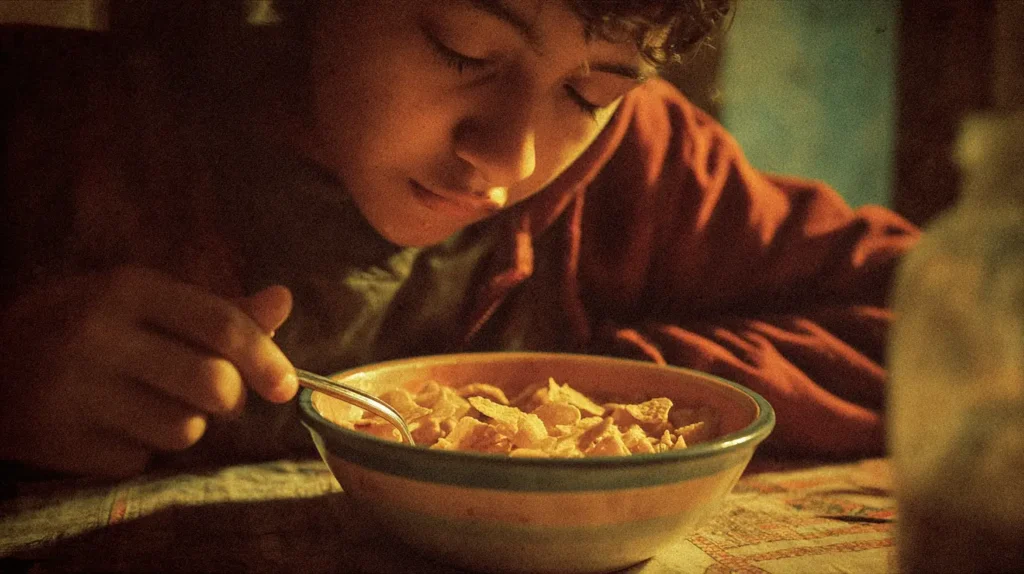 Desayuno mexicano nostálgico con tortilla flakes
