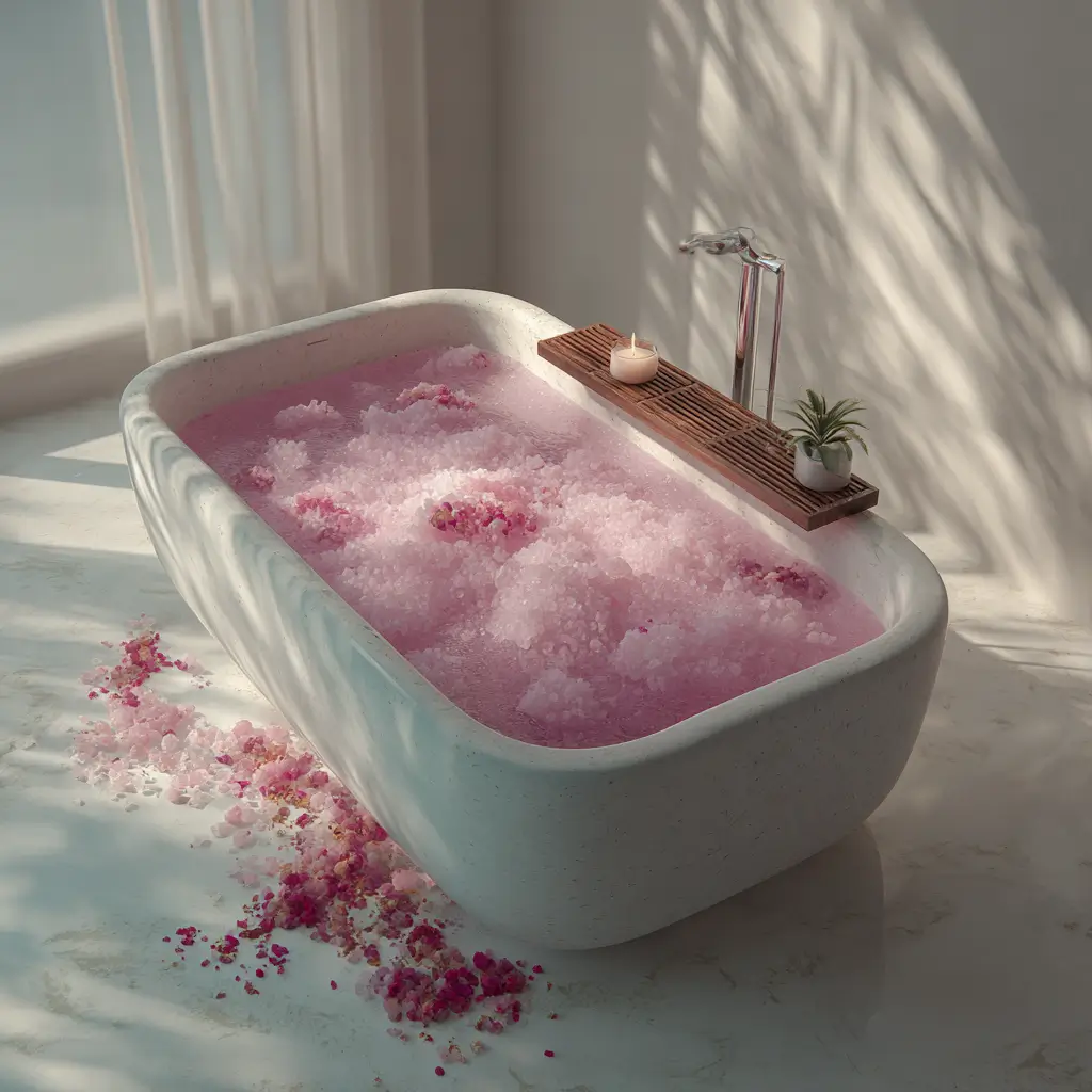 baño con sal rosa del Himalaya beneficios