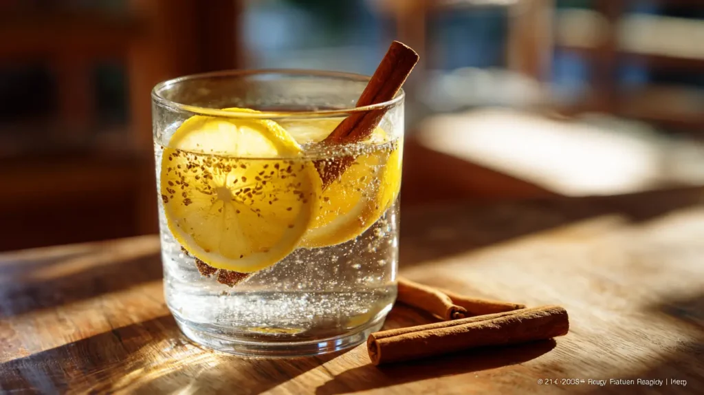 bebida Ozempic natural para adelgazar con chía, limón y canela