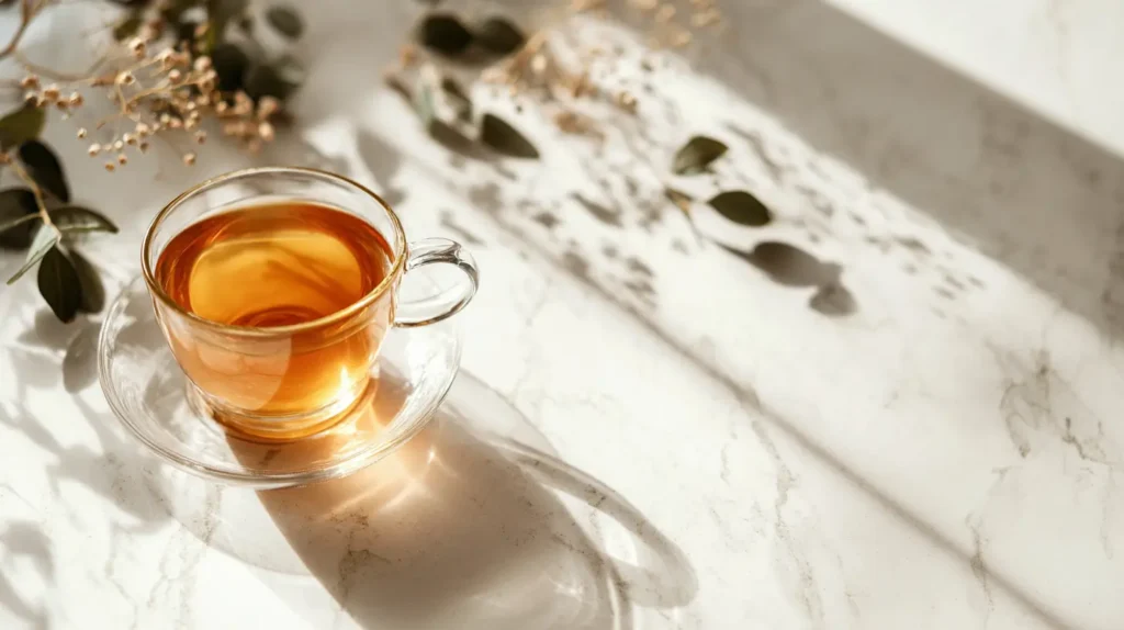 bebida herbal estilo receta de metformina natural servida en taza