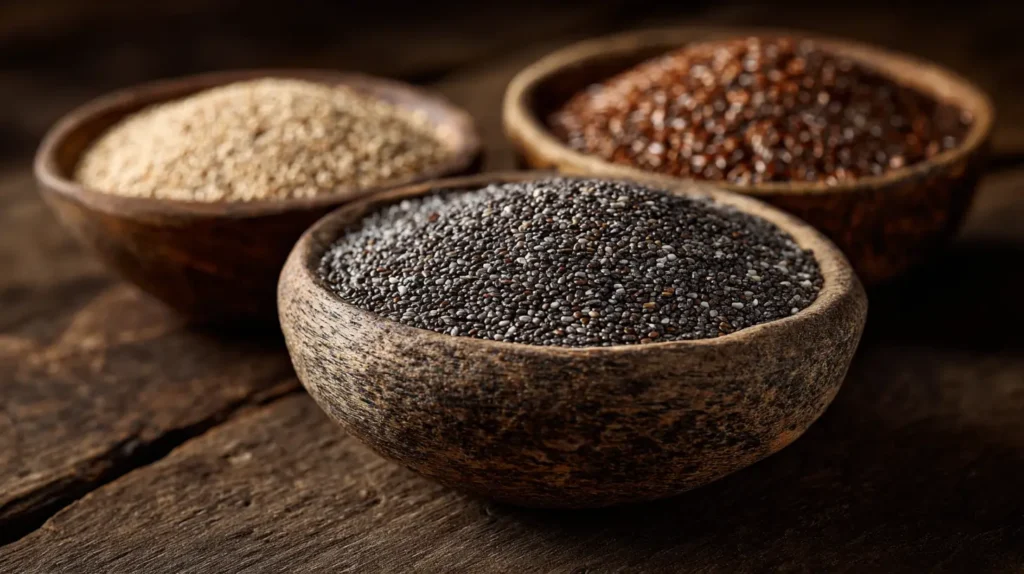 “ingredientes para receta natural de zepbound con chía linaza y psyllium”