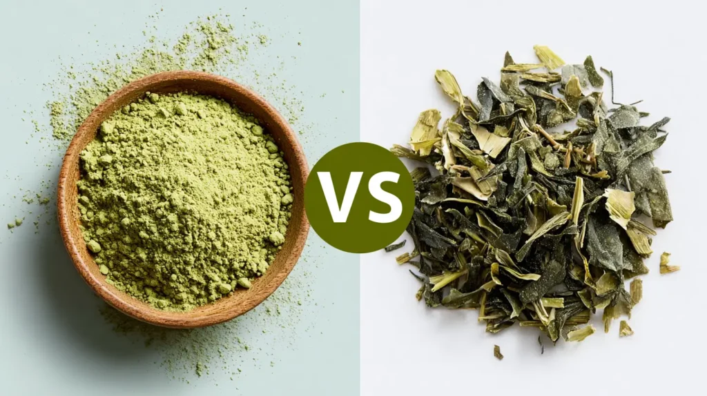 Matcha vs té verde : Polvo de matcha y hojas de té verde comparadas para adelgazar