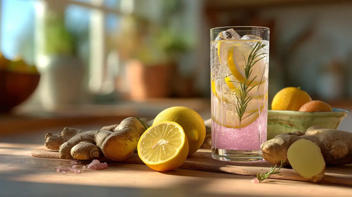 Mounjaro natural con sal rosa del Himalaya bebida detox casera