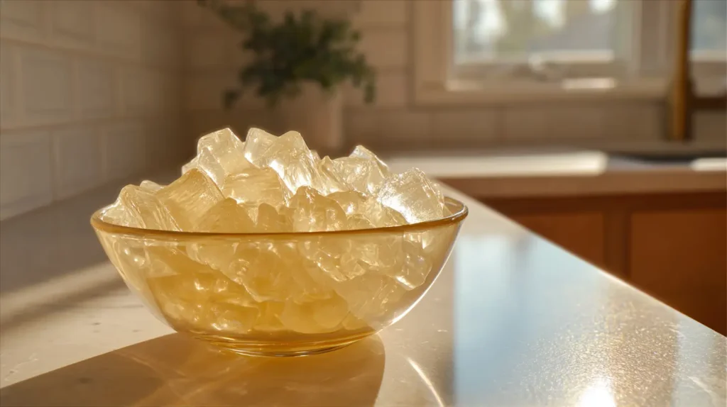 receta de dieta de gelatina bariátrica en un tazón transparente