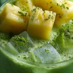 Smoothie de matcha para energía con plátano y chía