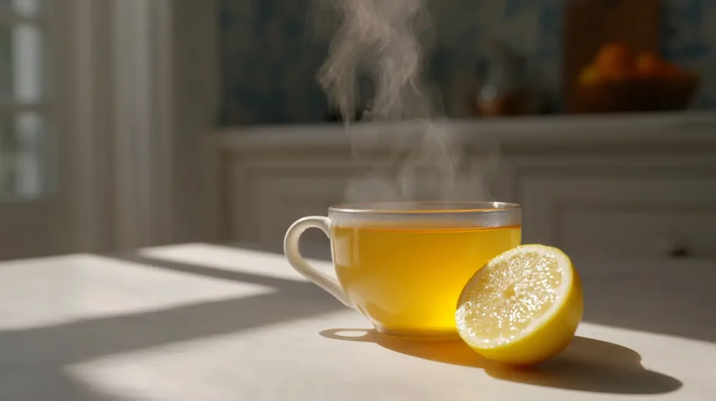 té de cúrcuma para adelgazar servido caliente en taza