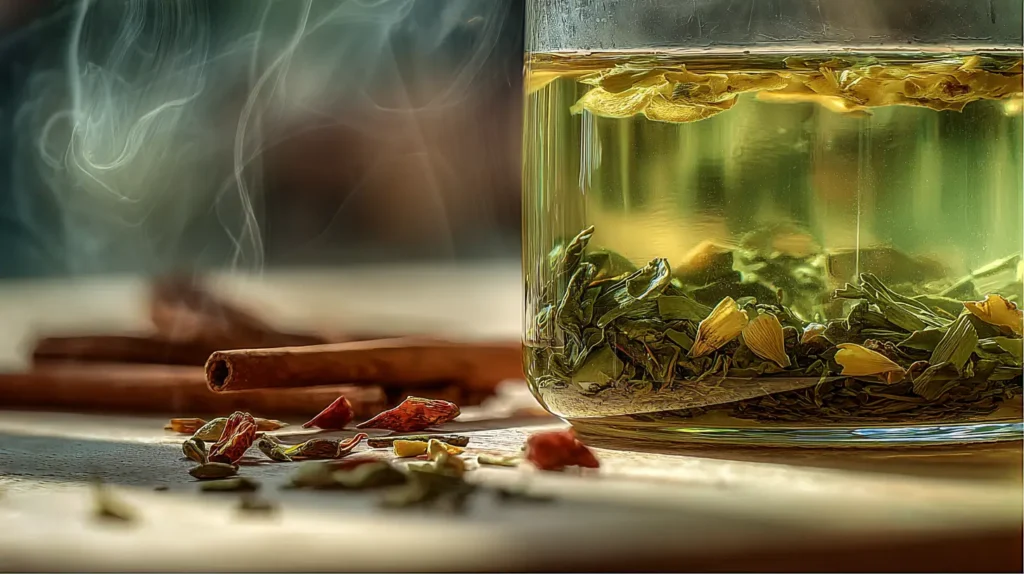 té verde para adelgazar con jengibre y canela
