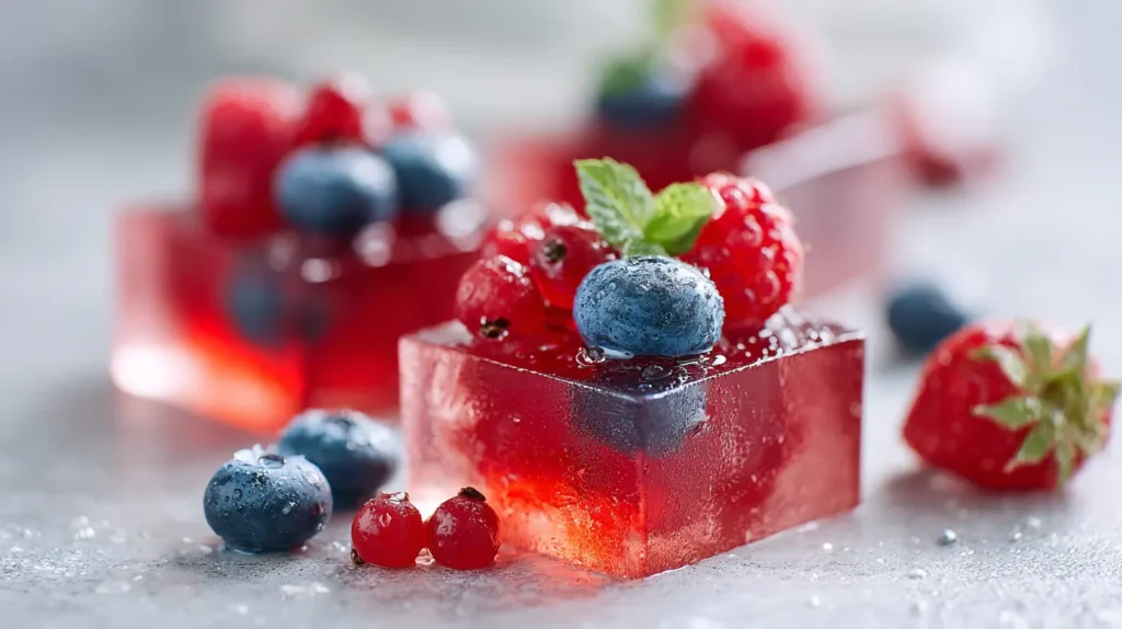 gelatina para ansiedad por dulce con frutas bajas en azúcar