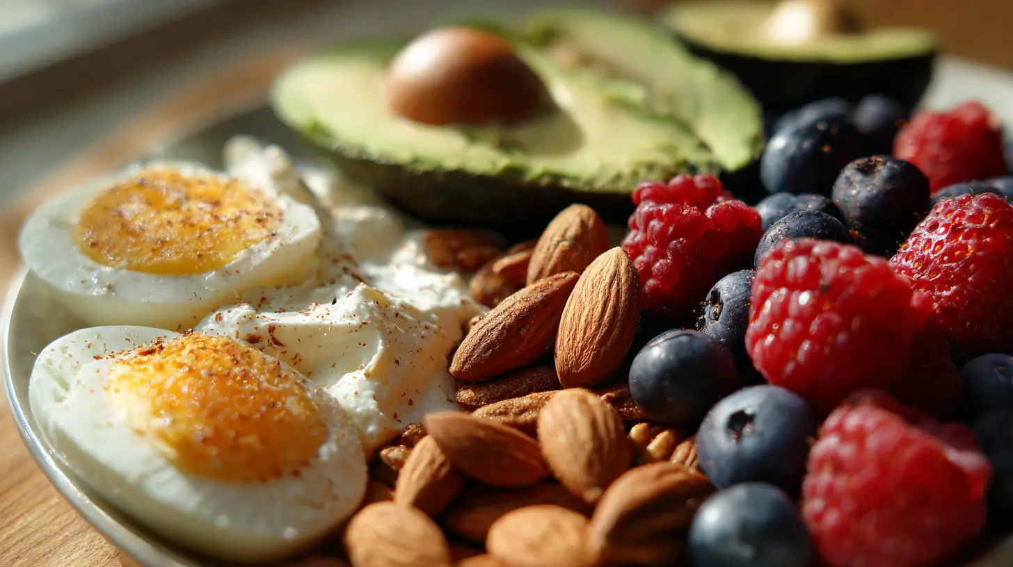 desayuno glp-1 natural con alimentos reales y saciantesDesayuno GLP-1 natural con ingredientes simples y saciantes