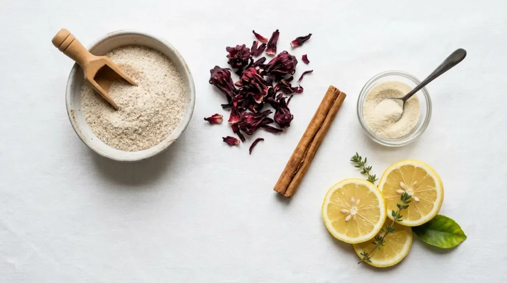 Ingredientes de la gelatina mounjaro psyllium jamaica canela y grenetina