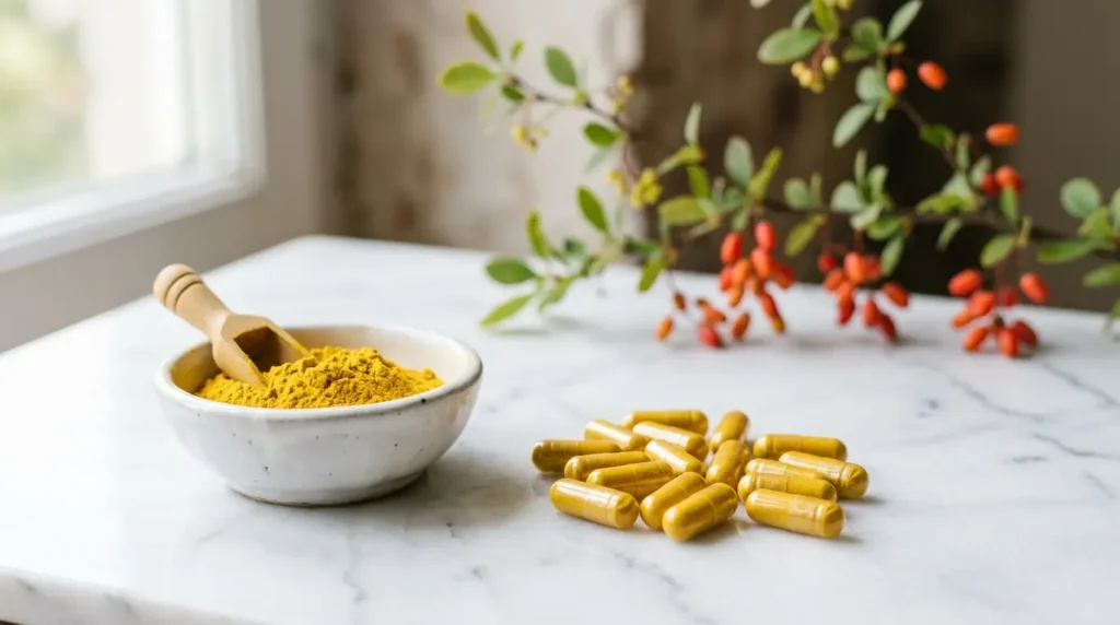 Berberina en cápsula y polvo — alternativa natural a la metformina para estimular el GLP-1