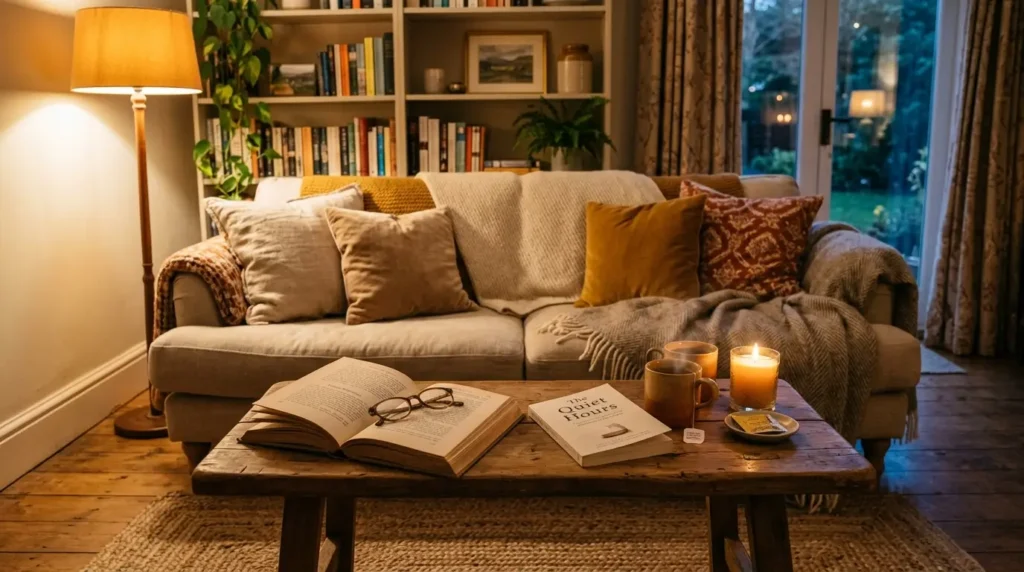 Rutina nocturna saludable en familia sin pantallas — lectura y desconexión digital antes de dormir